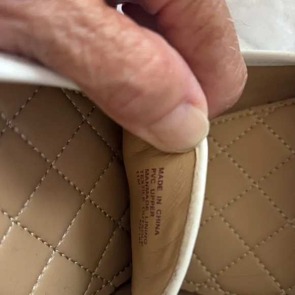 Michael Kors White and Tan Quilted Flats - Picture 2 of 6